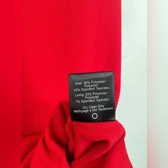 Dress The Population Gwen Red Strappy Cutout Stretch Bodycon Midi Dress Medium - Picture 10 of 11